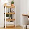 4 Tier Bookshelf Wooden Bookcase with Dual Anti-Tipping Kits Perfect for Living Rooms, Bedrooms Or Studies